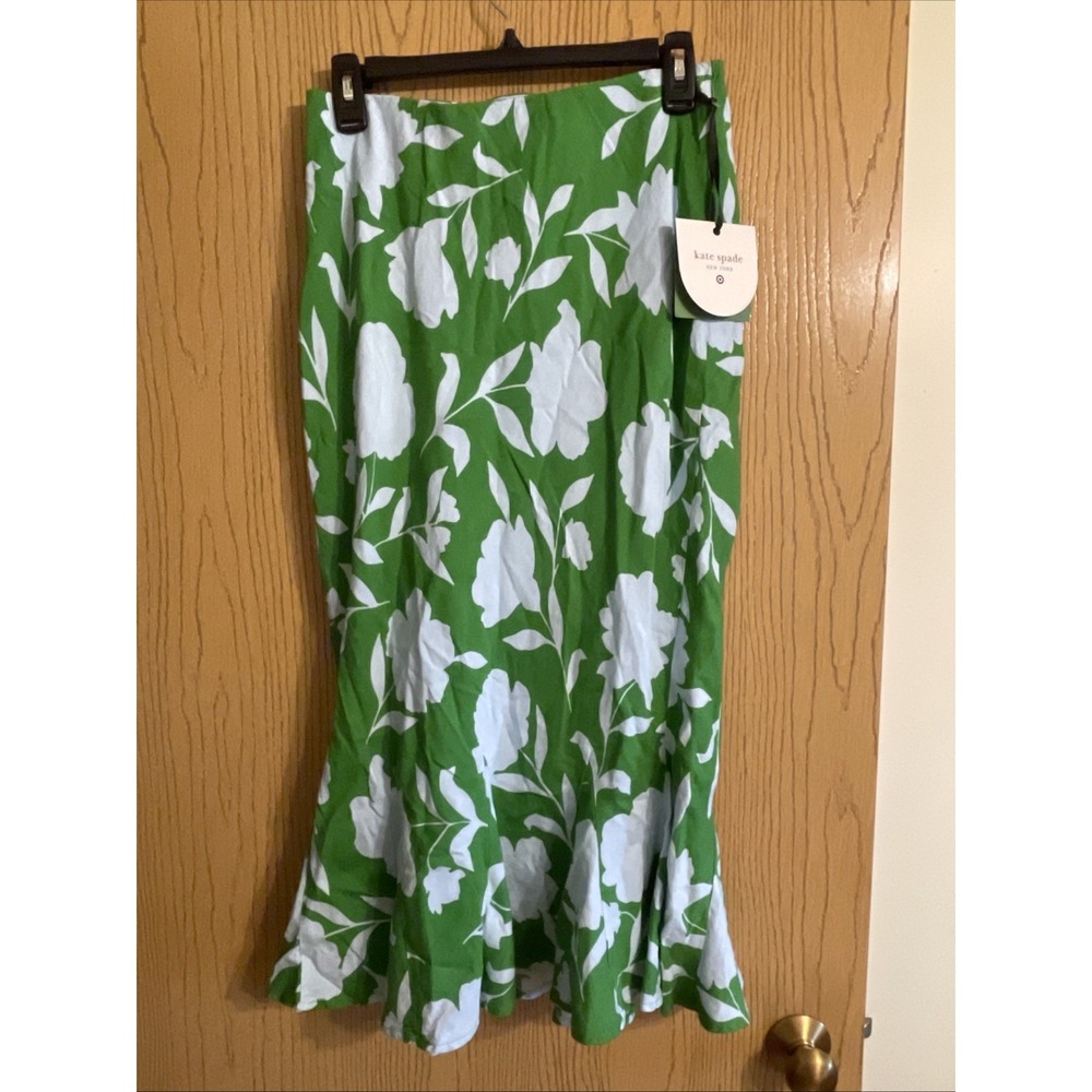 Kate Spade Green and White Floral Mini Skirt